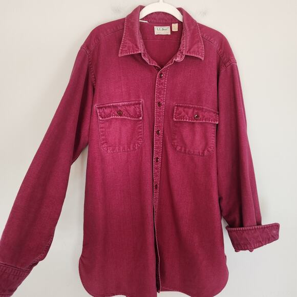 Vintage‎ L.L. Bean USA-Made Chamoise Soft Long Sleeve Shirt size 17 Tall (XLT) - Picture 3 of 6